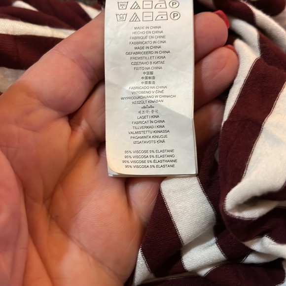 Michael Kors maroon striped top - Picture 6 of 6